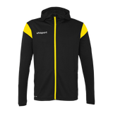 uhlsport Squad 27 Track Hood Jacke Kind (schwarz/limonengelb)