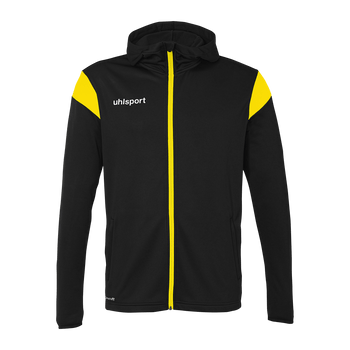 uhlsport Squad 27 Track Hood Jacke Kind (schwarz/limonengelb)
