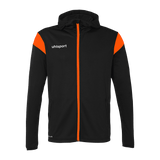 uhlsport Squad 27 Track Hood Jacke Kind (schwarz/fluo orange)