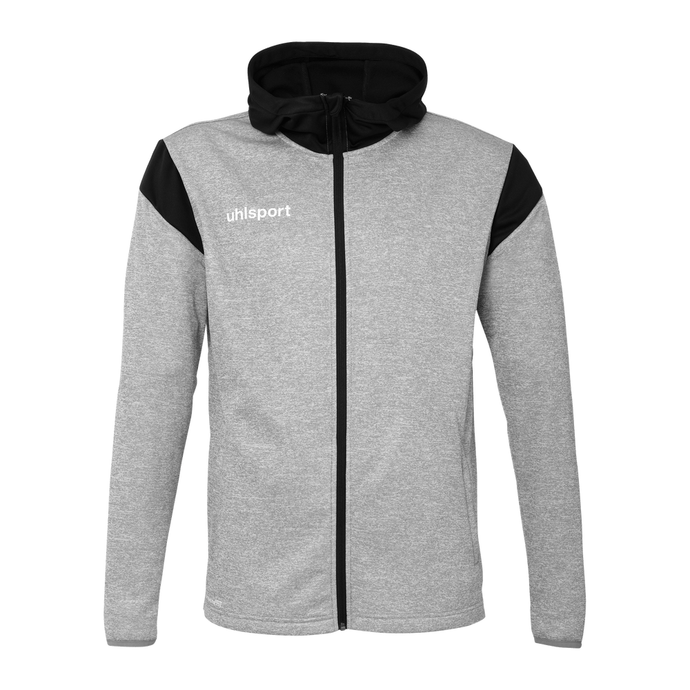 uhlsport Squad 27 Track Hood Jacke Kind (dark grau melange/schwarz)