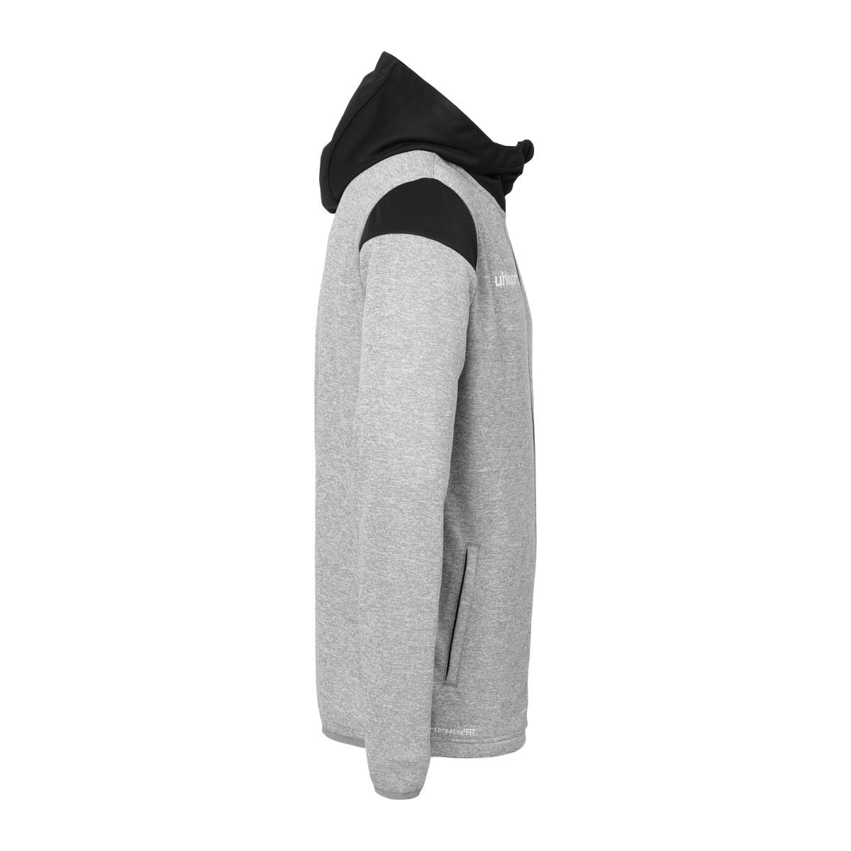 uhlsport Squad 27 Track Hood Jacke Kind (dark grau melange/schwarz)
