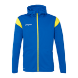 uhlsport Squad 27 Track Hood Jacke Kind (azurblau/limonengelb)