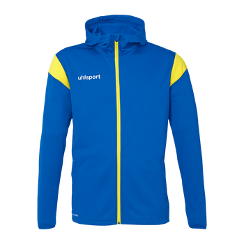 uhlsport Squad 27 Track Hood Jacke Kind (azurblau/limonengelb)