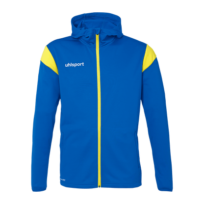 uhlsport Squad 27 Track Hood Jacke Kind (azurblau/limonengelb)