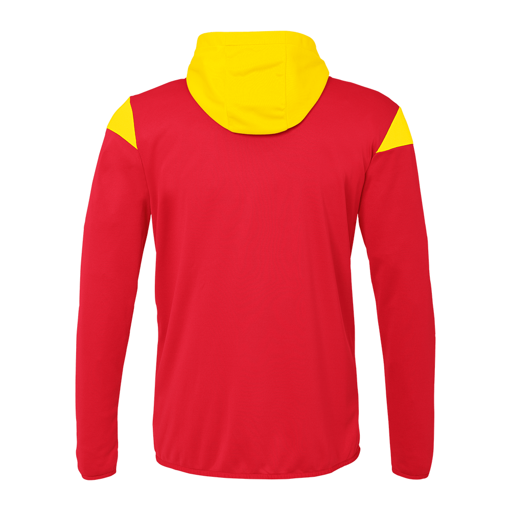uhlsport Squad 27 Track Hood Jacke Kind (rot/limonengelb)