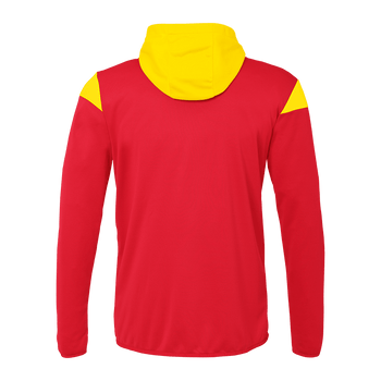 uhlsport Squad 27 Track Hood Jacke Kind (rot/limonengelb)