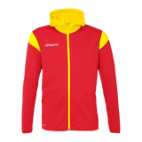 uhlsport Squad 27 Track Hood Jacke Kind (rot/limonengelb)