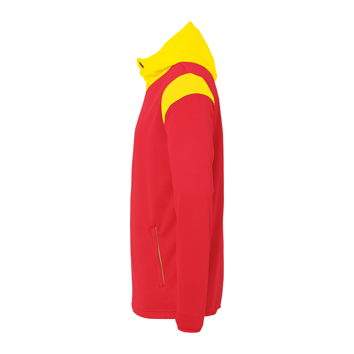 uhlsport Squad 27 Track Hood Jacke Kind (rot/limonengelb)