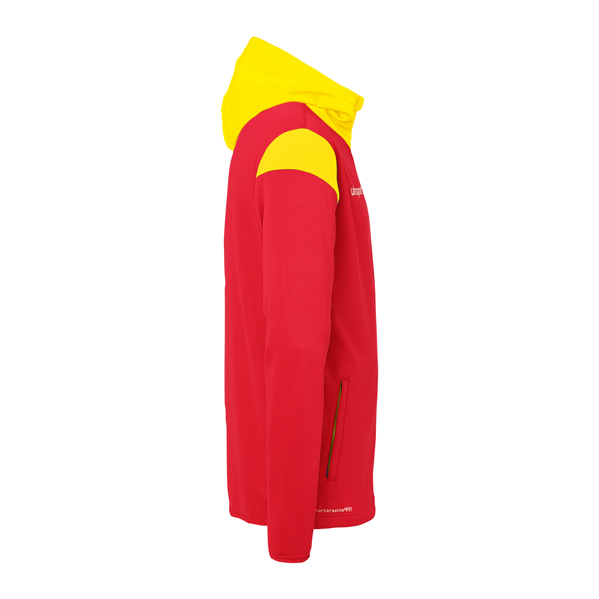 uhlsport Squad 27 Track Hood Jacke Kind (rot/limonengelb)