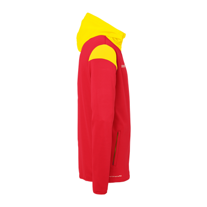 uhlsport Squad 27 Track Hood Jacke Kind (rot/limonengelb)