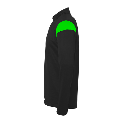 uhlsport Squad 27 1/4 Zip Top Kind (schwarz/fluo grün)