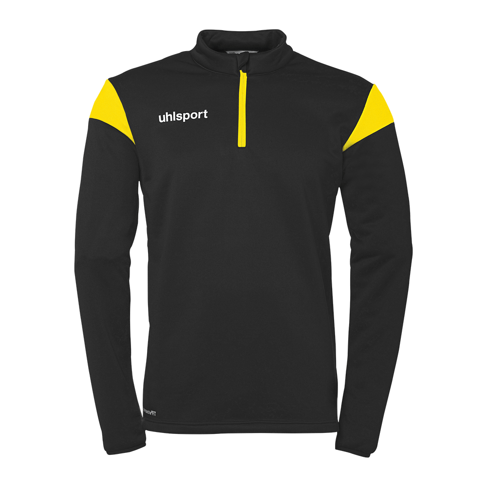 uhlsport Squad 27 1/4 Zip Top Kind (schwarz/limonengelb)