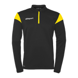 uhlsport Squad 27 1/4 Zip Top Kind (schwarz/limonengelb)