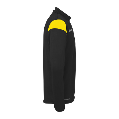 uhlsport Squad 27 1/4 Zip Top Kind (schwarz/limonengelb)