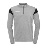 uhlsport Squad 27 1/4 Zip Top Kind (dark grau melange/schwarz)