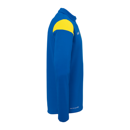 uhlsport Squad 27 1/4 Zip Top Kind (azurblau/limonengelb)