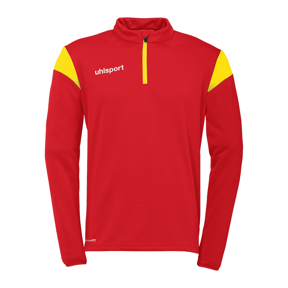 uhlsport Squad 27 1/4 Zip Top Kind (rot/limonengelb)