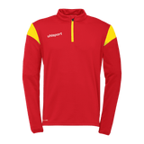 uhlsport Squad 27 1/4 Zip Top Kind (rot/limonengelb)