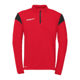 uhlsport Squad 27 1/4 Zip Top Kind (rot/schwarz)