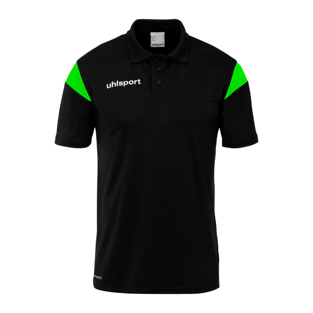 uhlsport Squad 27 Polo Shirt Kind (schwarz/fluo grün)