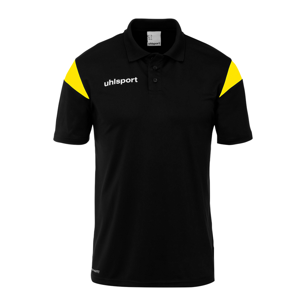 uhlsport Squad 27 Polo Shirt Kind (schwarz/limonengelb)
