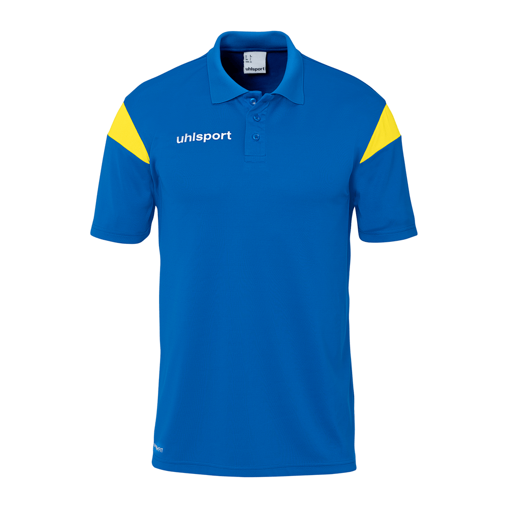 uhlsport Squad 27 Polo Shirt Kind (azurblau/limonengelb)