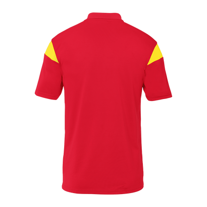 uhlsport Squad 27 Polo Shirt Kind (rot/limonengelb)