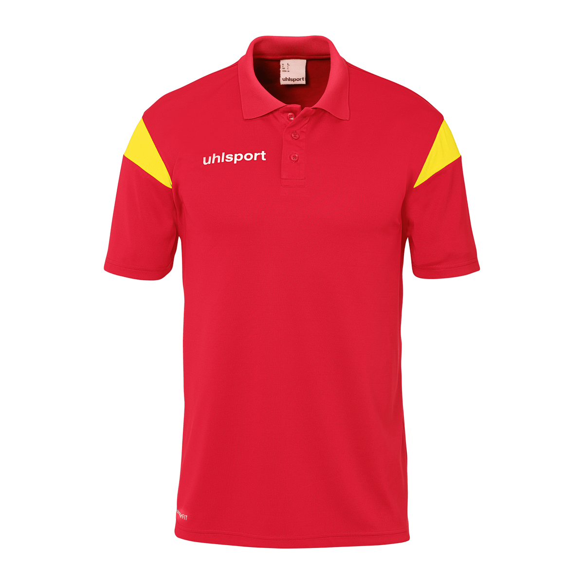 uhlsport Squad 27 Polo Shirt Kind (rot/limonengelb)