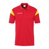 uhlsport Squad 27 Polo Shirt Kind (rot/limonengelb)