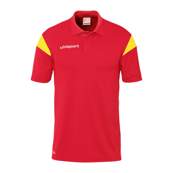 uhlsport Squad 27 Polo Shirt Kind (rot/limonengelb)