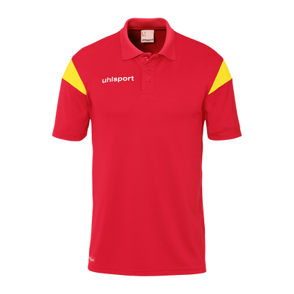 uhlsport Squad 27 Polo Shirt Kind (rot/limonengelb)