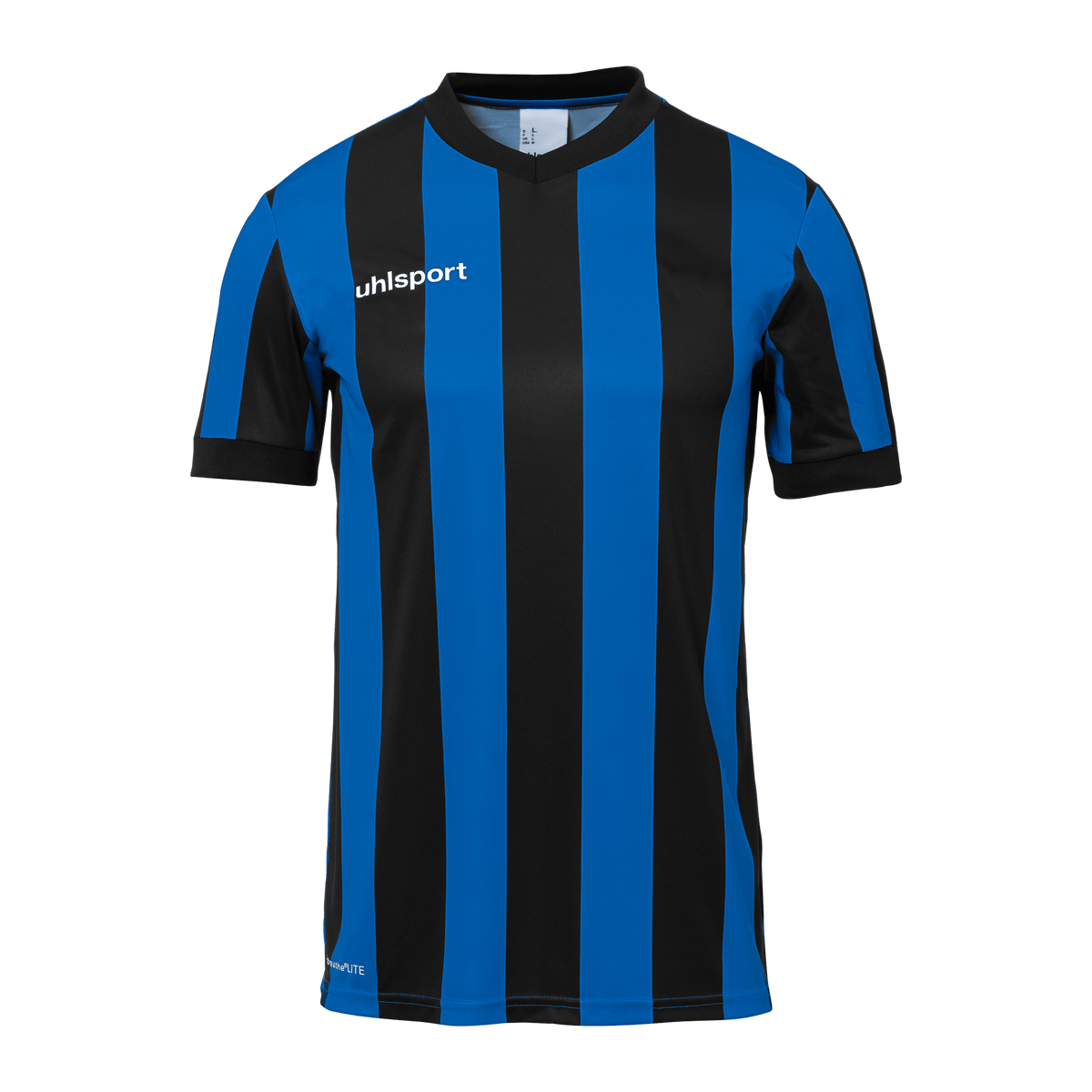 uhlsport Retro Stripe Shirt Kurzarm Kind (schwarz/azurblau)