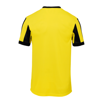 uhlsport Retro Stripe Shirt Kurzarm Kind (schwarz/limonengelb)