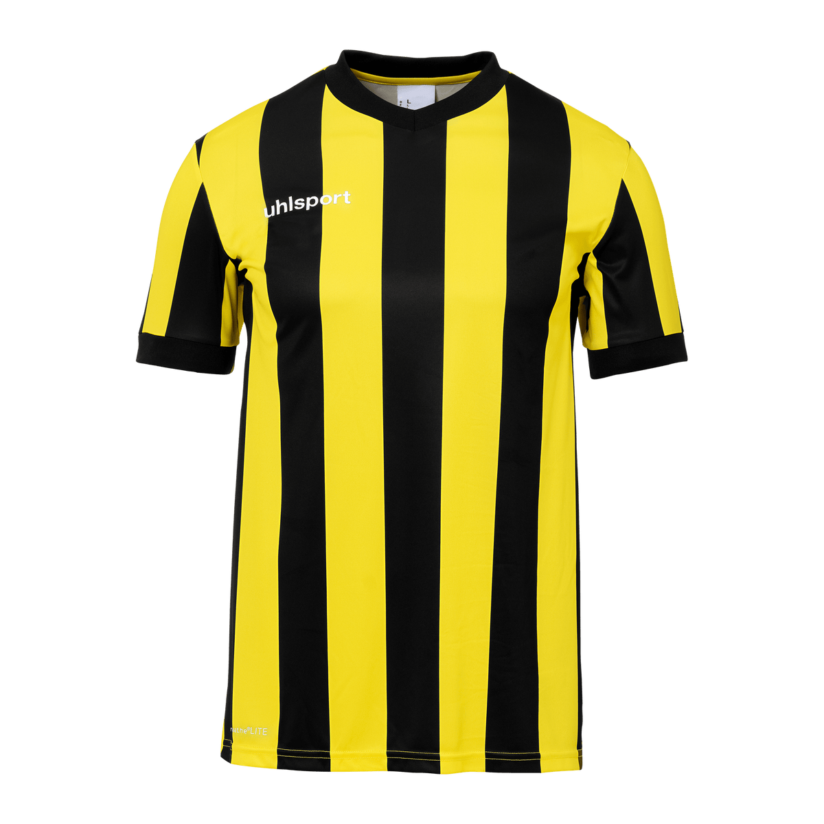 uhlsport Retro Stripe Shirt Kurzarm Kind (schwarz/limonengelb)