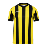 uhlsport Retro Stripe Shirt Kurzarm Kind (schwarz/limonengelb)