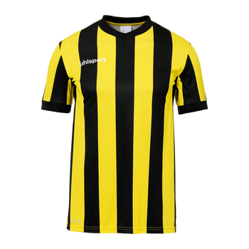 uhlsport Retro Stripe Shirt Kurzarm Kind (schwarz/limonengelb)