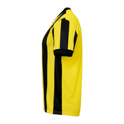 uhlsport Retro Stripe Shirt Kurzarm Kind (schwarz/limonengelb)