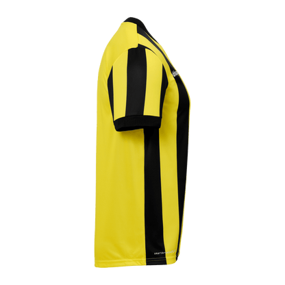 uhlsport Retro Stripe Shirt Kurzarm Kind (schwarz/limonengelb)