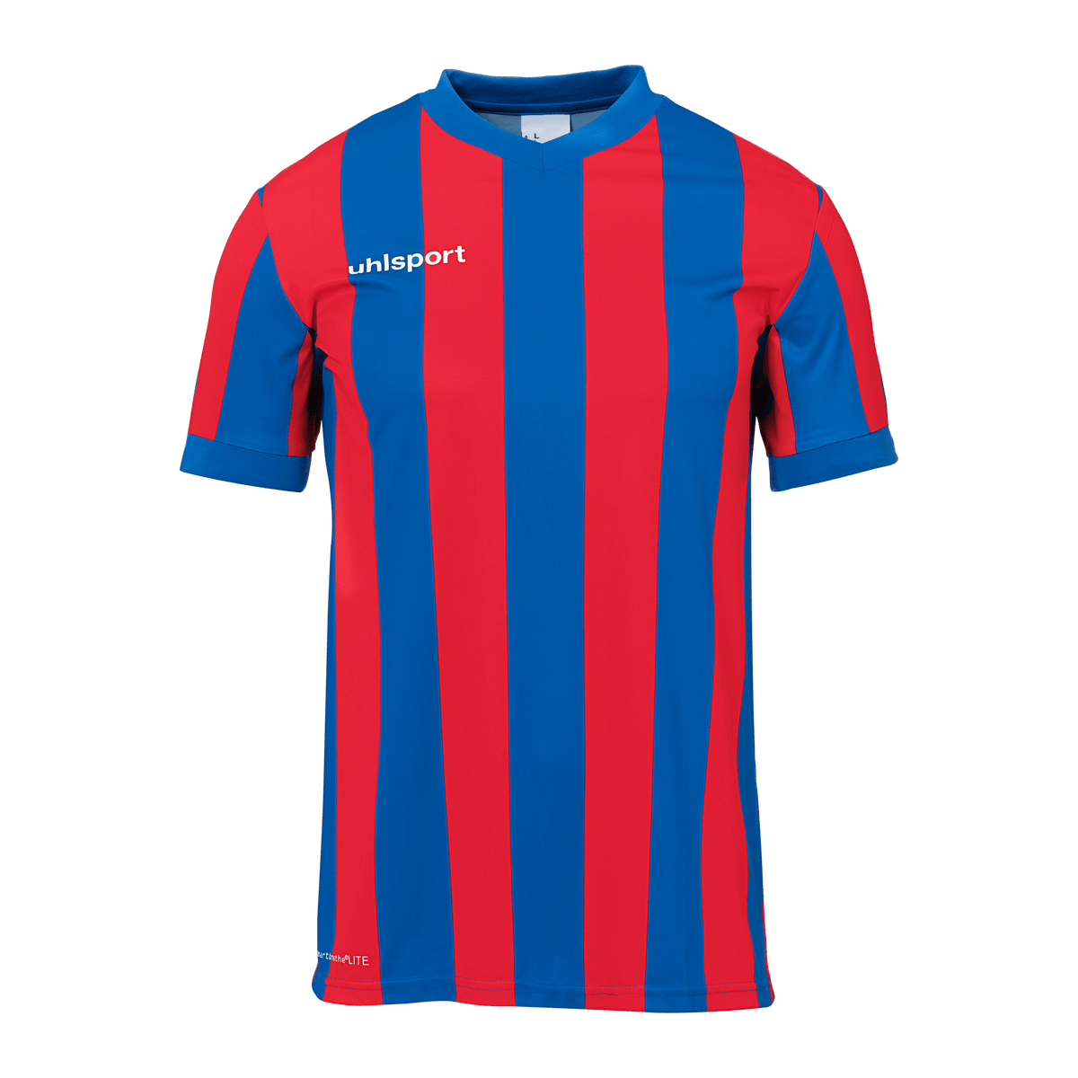uhlsport Retro Stripe Shirt Kurzarm Kind (azurblau/rot)