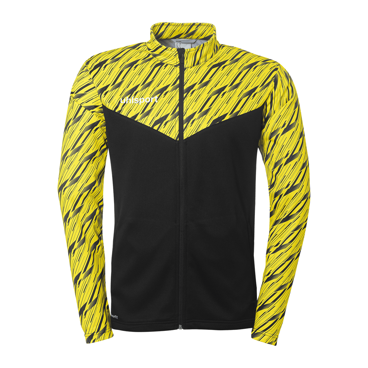 uhlsport Progressive 28 Poly Jacke Kind (schwarz/limonengelb)