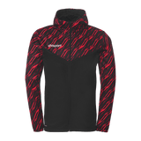 uhlsport Progressive 28 Multi Hood Jacke Kind (schwarz/rot)