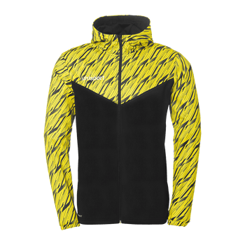 uhlsport Progressive 28 Multi Hood Jacke Kind (schwarz/limonengelb)
