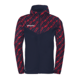 uhlsport Progressive 28 Multi Hood Jacke Kind (marine/rot)