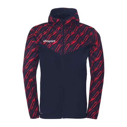 uhlsport Progressive 28 Multi Hood Jacke Kind (marine/rot)