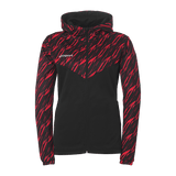uhlsport Progressive 28 Multi Hood Jacke Damen (schwarz/rot)