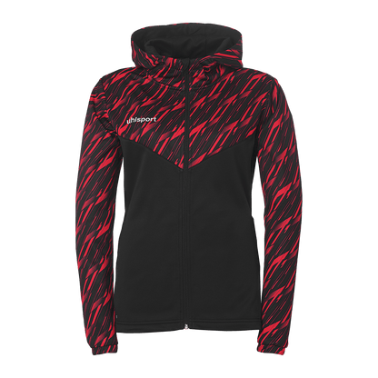 uhlsport Progressive 28 Multi Hood Jacke Damen (schwarz/rot)