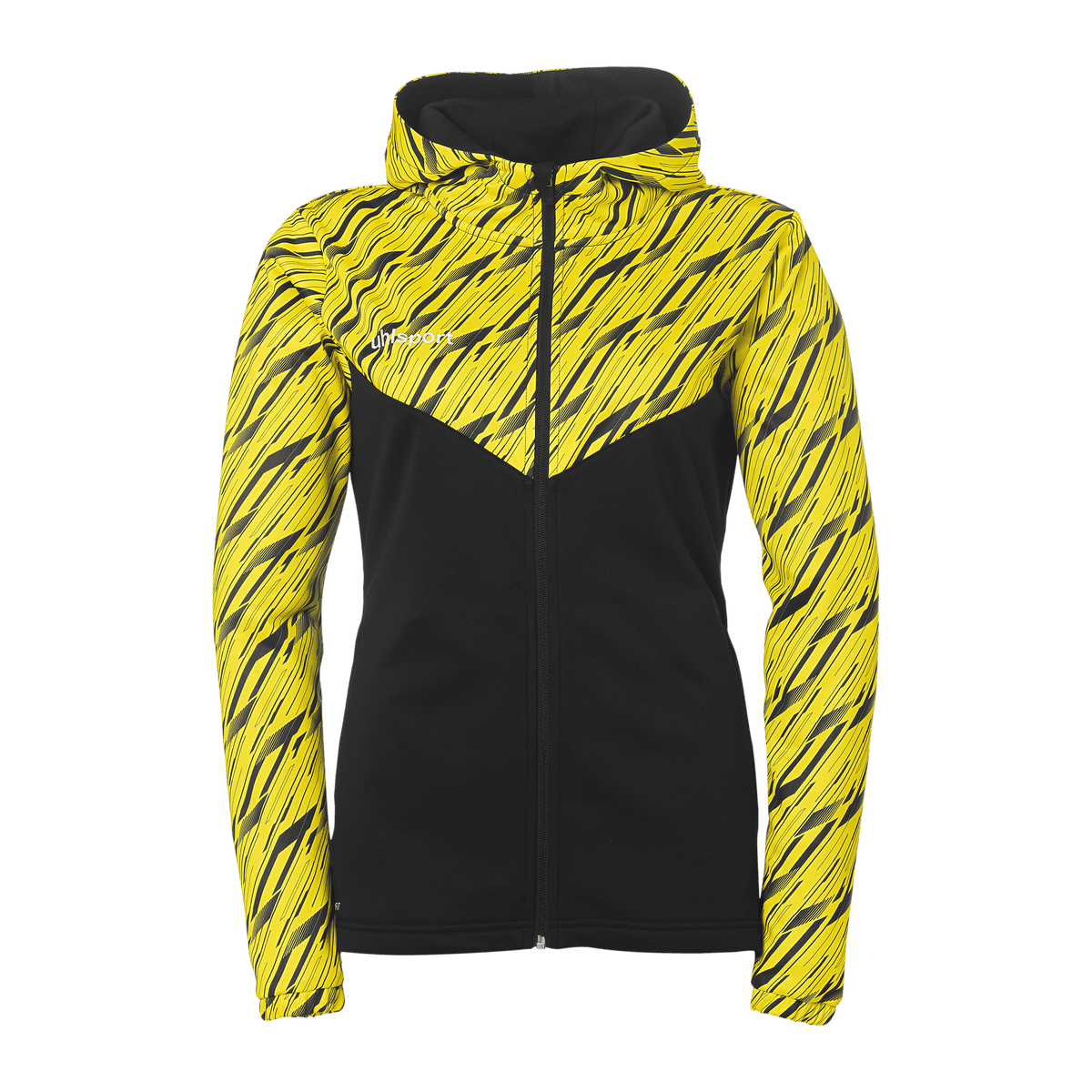 uhlsport Progressive 28 Multi Hood Jacke Damen (schwarz/limonengelb)