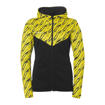 uhlsport Progressive 28 Multi Hood Jacke Damen (schwarz/limonengelb)