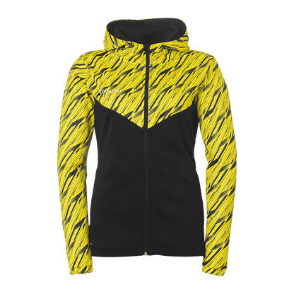 uhlsport Progressive 28 Multi Hood Jacke Damen (schwarz/limonengelb)