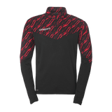 uhlsport Progressive 28 1/4 Zip Top Kind (schwarz/rot)